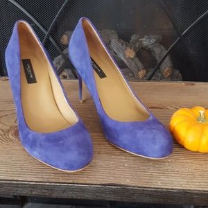 Ann Taylor Blue Suede Pumps
